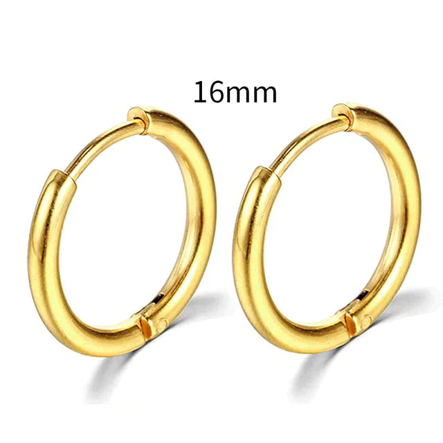 2023 Nye enkle små øreringe i rustfrit stål og guld til kvinder mænd Bridgeøreringe til ørepiercing Smykker Pendientes Hombre Mujer