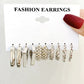 Vintage guldfarvede øreringe Geometri perleøreringe til kvinder enkle firkantede runde mode festsmykker 2023 nye